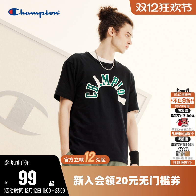 纯棉短袖上衣CHAMPIONT恤男