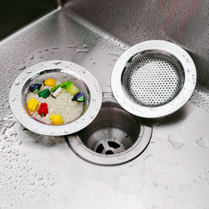 厨房水槽过滤网洗菜盆不锈钢地漏下水道漏斗水池过滤网洗碗槽隔渣