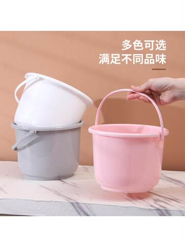 迷你小水桶塑料桶厨房提水桶灰色打扫卫生小桶儿童玩具收纳小桶