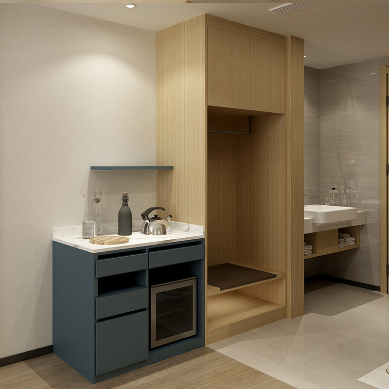 酒店衣柜宾馆公寓客房家具出租屋宿舍衣帽间置物柜茶水柜子定制