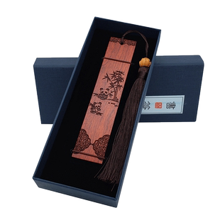 大熊猫书签外宾朋友伴手礼木质艺术书签成都文创礼物旅游纪念品