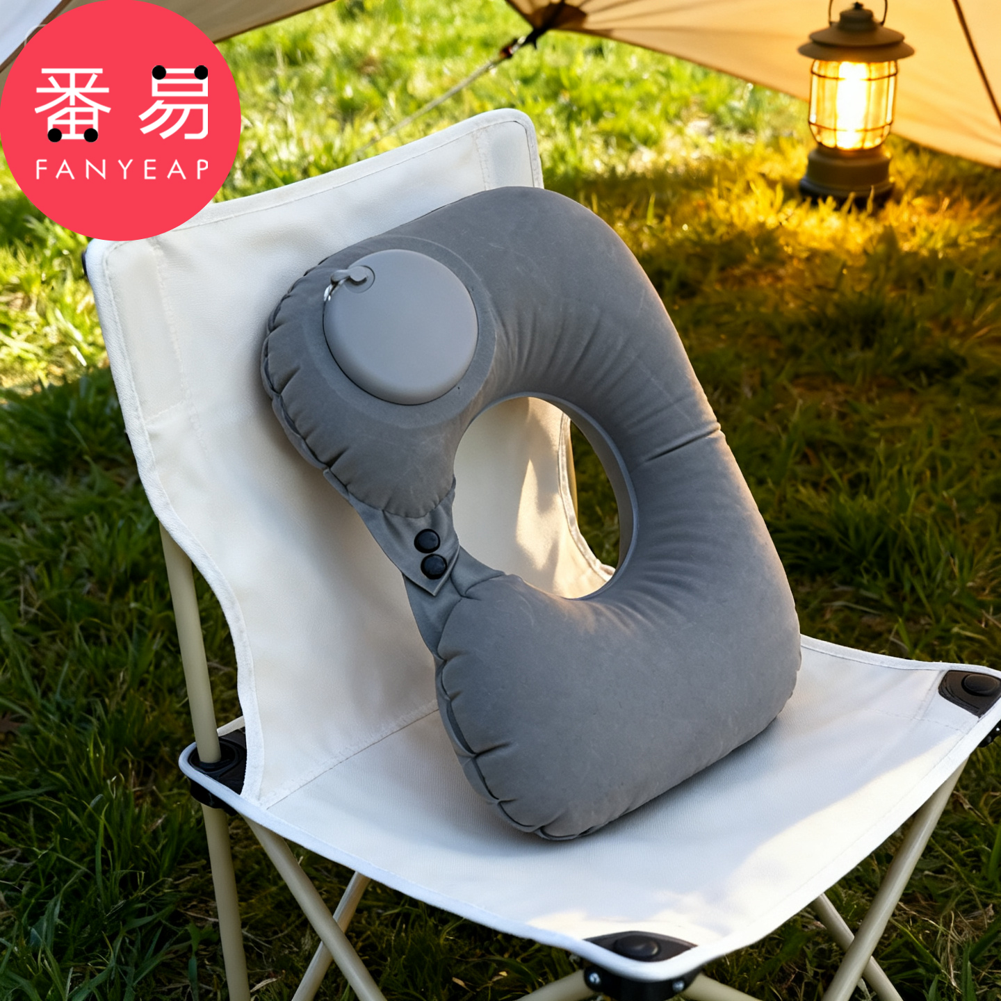 枕头/旅行/充气B1pq808-按压式充气枕头便携可折叠压缩旅行坐车