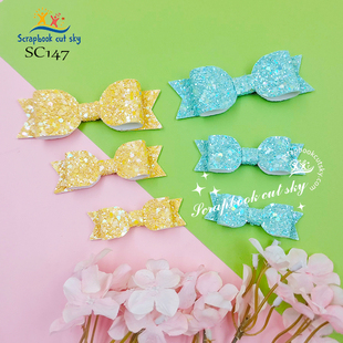 定制蝴蝶结多个尺寸发饰SC147刀模手工DIY儿童发饰Sizzix压花机通