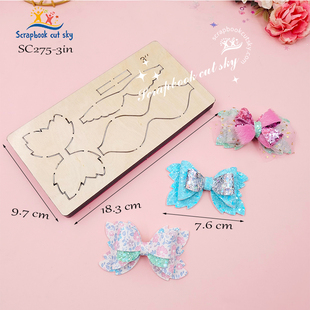 SC275定制蝴蝶结系列发夹手工DIY刀模儿童发饰Sizzix压花机通用模