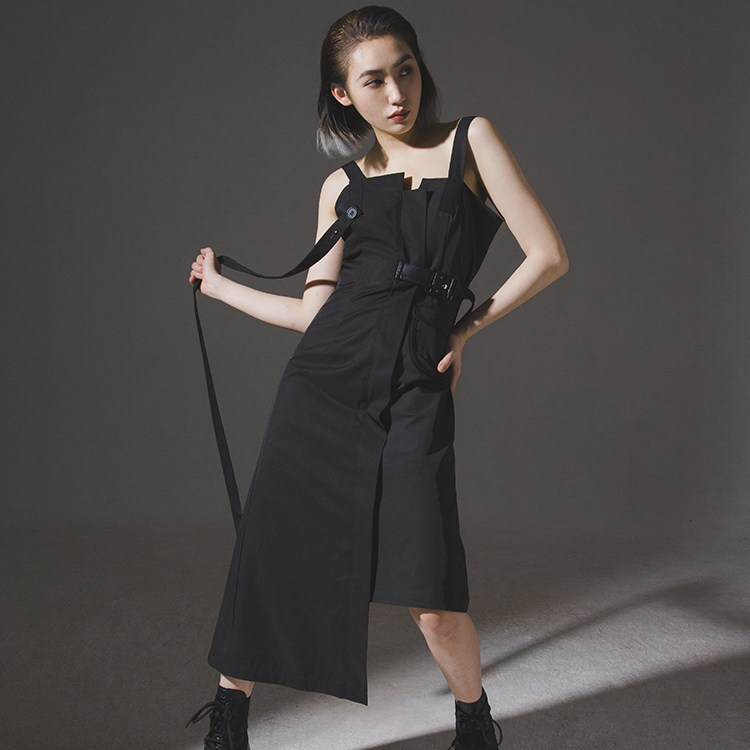 Placebo. 护士不对称吊带裙春夏冬季暗黑机能拼色飘带设计感显腰|msdalam kategori Butik wanita / wanita, skirt - dari Buy2taobao.com untuk memberikan perkhidmatan ejen Taobao profesional membeli