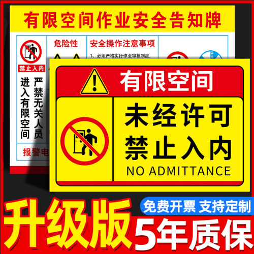 有限空间警示标识牌安全告知牌