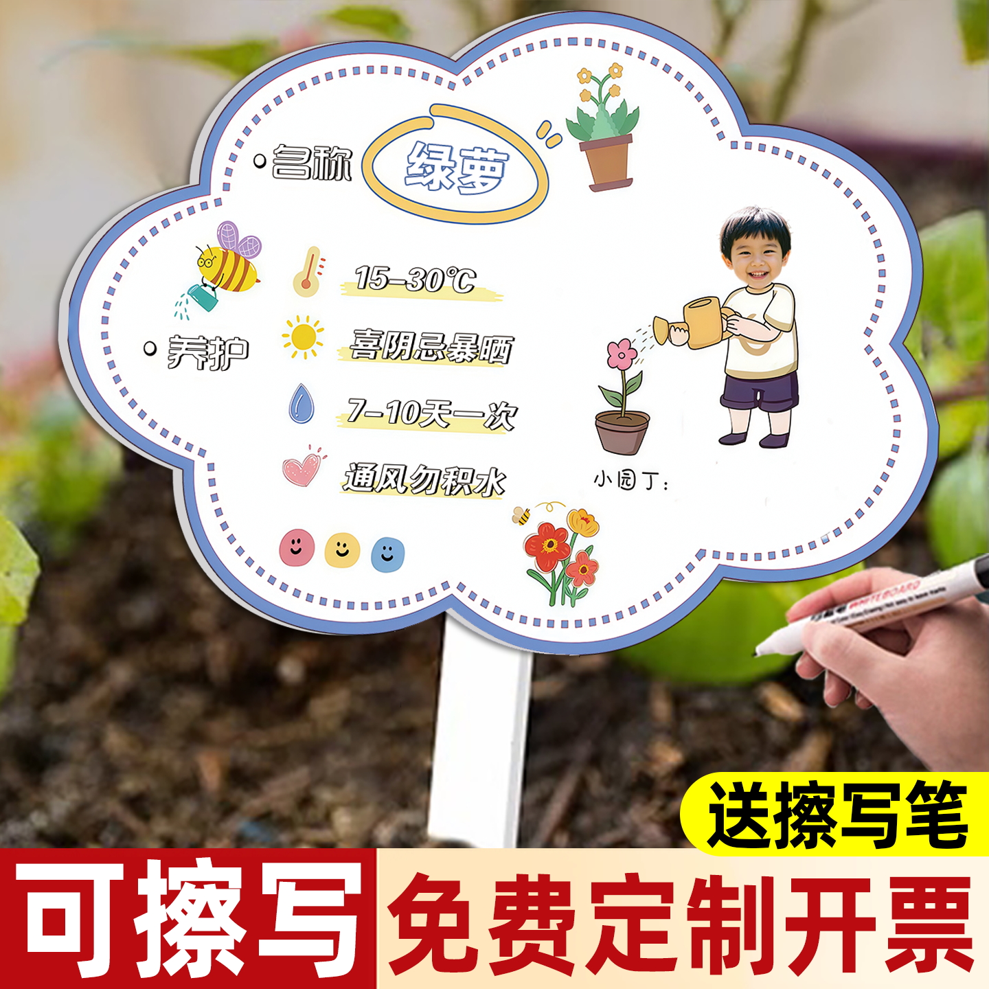 幼儿园植物标签插牌定制