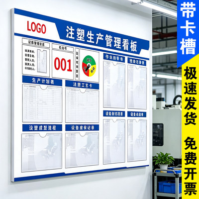 定制注塑机生产看板公示栏