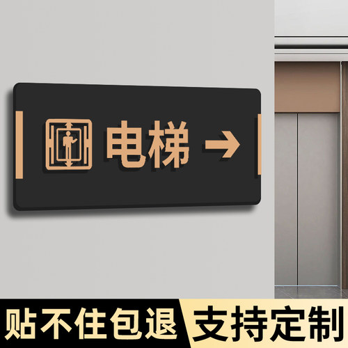 电梯左右方向指示牌带箭头导向牌