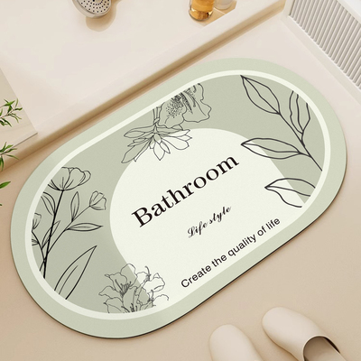 浴室门吸水地板垫硅藻泥厕所防滑脚垫浴室速干地毯垫