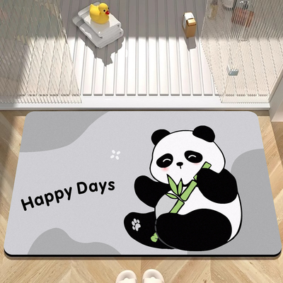 硅藻泥地板垫吸水防滑浴室厕所脚垫厕所淋浴房卡通可爱硅藻泥地毯