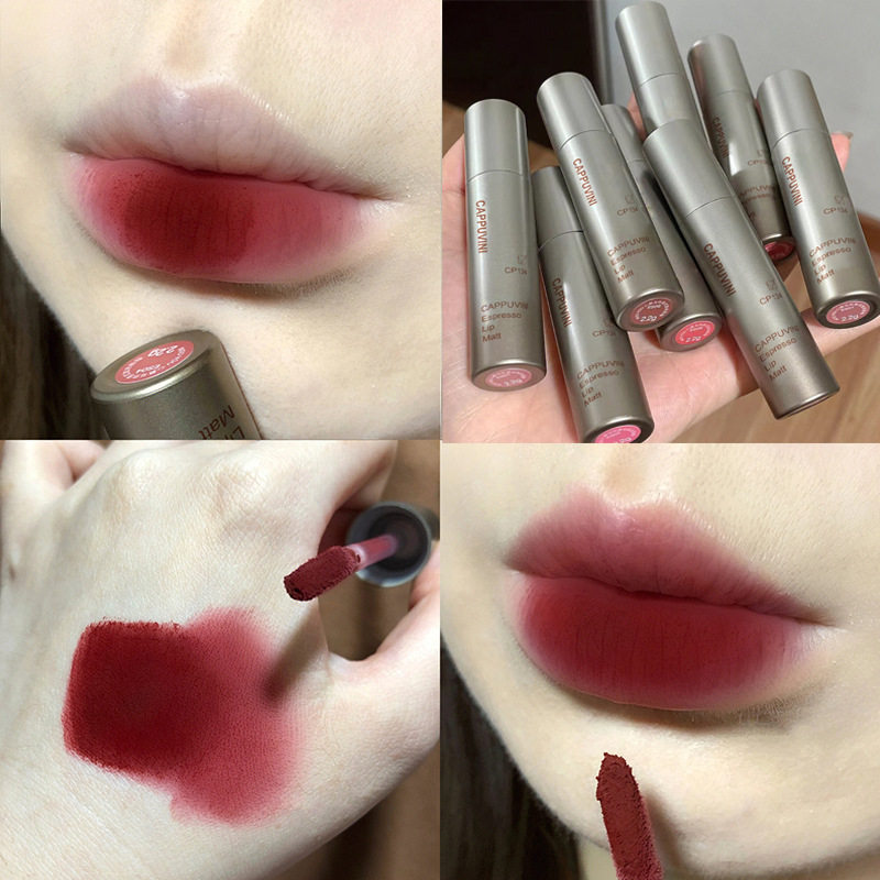 卡泡维妮丝绒哑光唇釉酒红显白