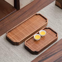 胡桃木富贵储水茶盘办公室好物家用客厅实木简约干泡小型茶台托盘