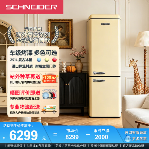 法国SCHNEIDER复古冰箱欧盟认证