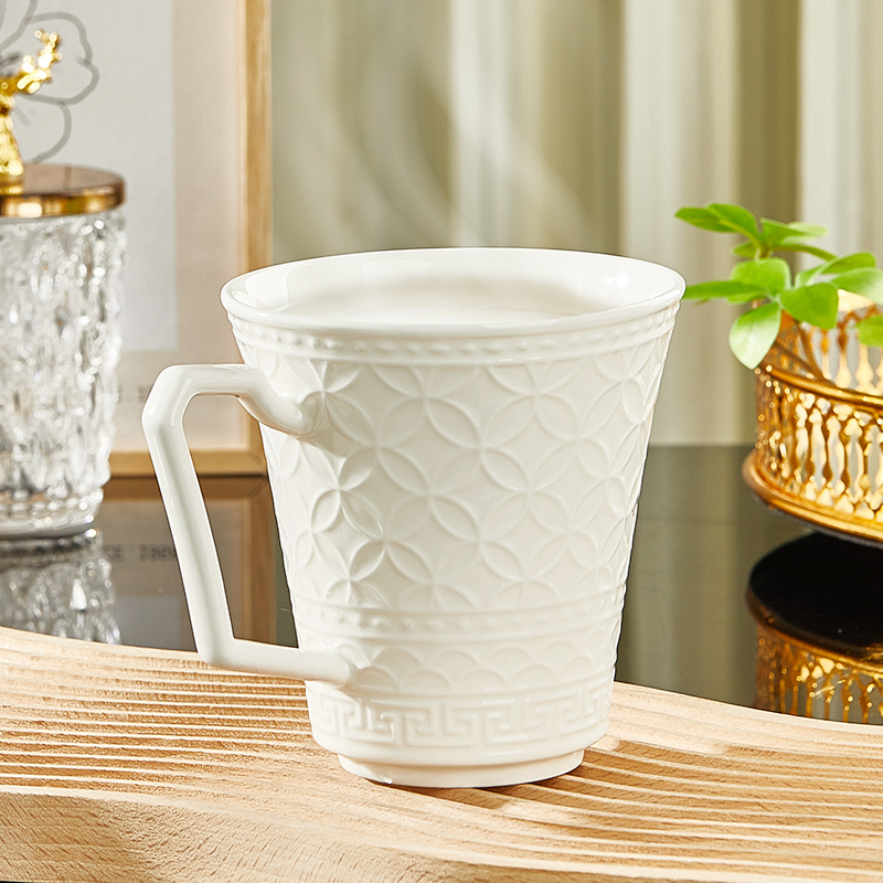 名安骨瓷纯白简约咖啡杯家用水杯