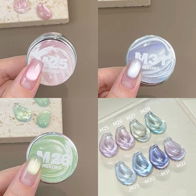 妮可可超亮细腻小灯泡极光猫眼胶