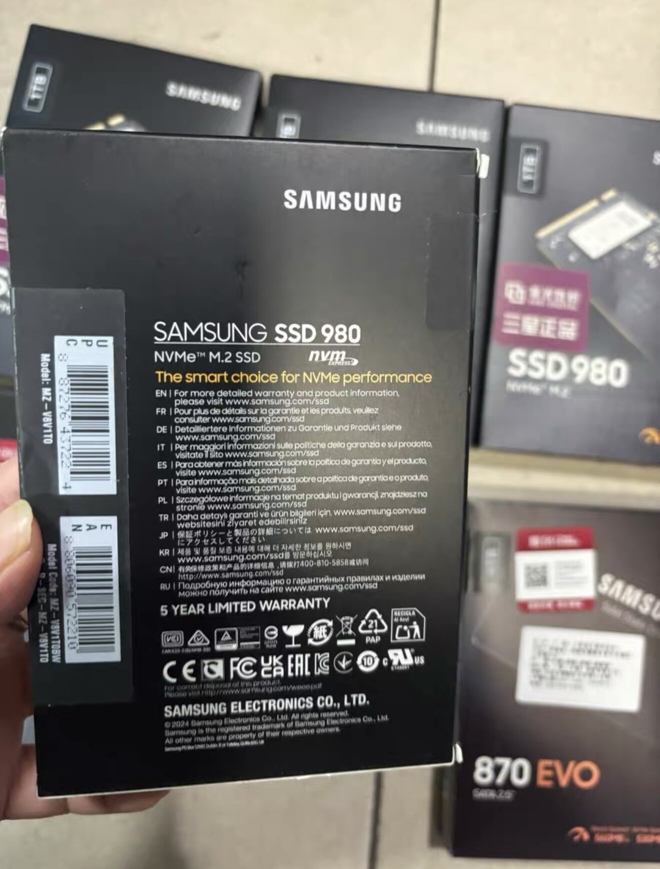 99新刚拆盒Samsung/三星NVMe M.2固态硬盘980 512G 1TB