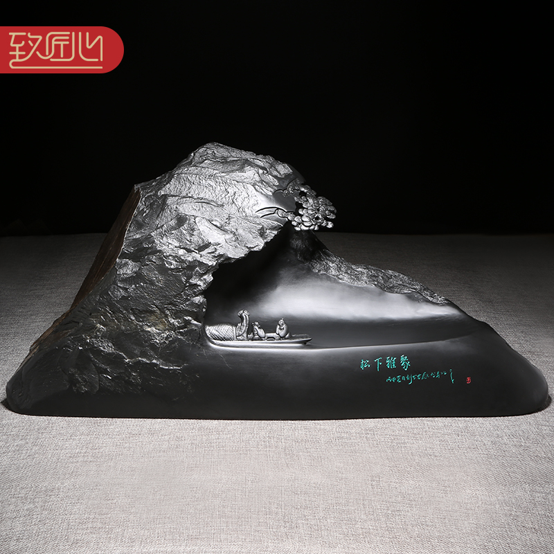 匠心非遗歙砚名师作品大气摆件