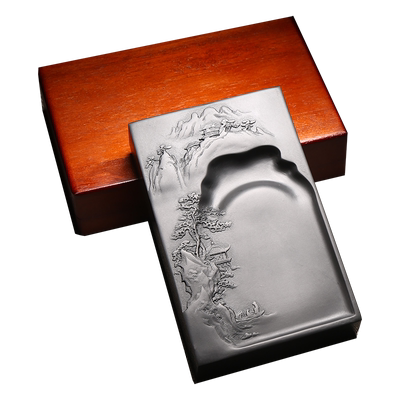 安徽砚台原石砚配木盒实用