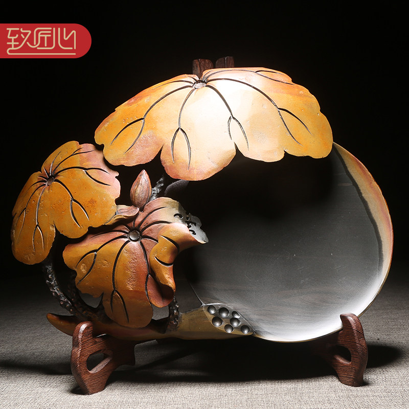 名师名砚/匠心非遗歙砚精手工作品/和和美美/浮雕老坑金晕籽料原石砚台文房高档摆件送礼佳品收藏四大名砚