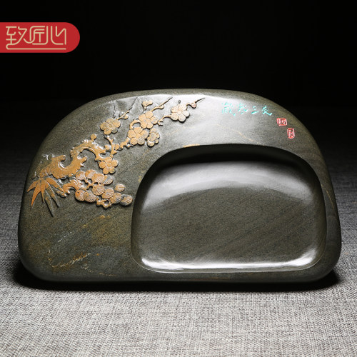匠心非遗歙砚名师作品老坑