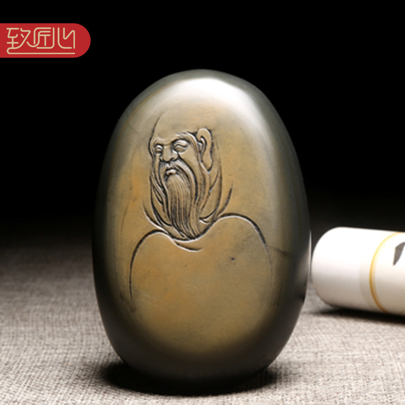 多功能砚精制笔舔砚歙砚掌中宝