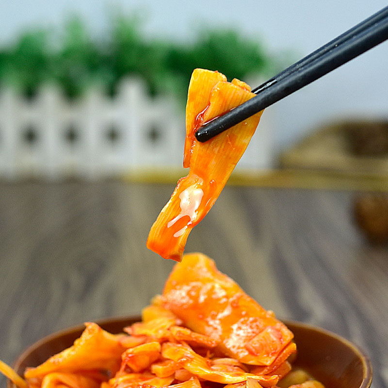 赤水脆笋菜红油香辣笋片笋丝即食竹笋拌饭酱菜梅干菜辣椒酱下饭菜