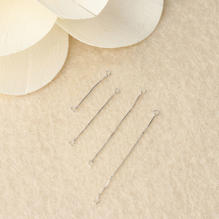 靓翁翁s925纯银饰品女简约个性精致耳饰长款盒子耳坠链配件材料