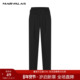 曼德诗纯色高腰萝卜裤 常规休闲阔腿长裤 2025冬季 新品