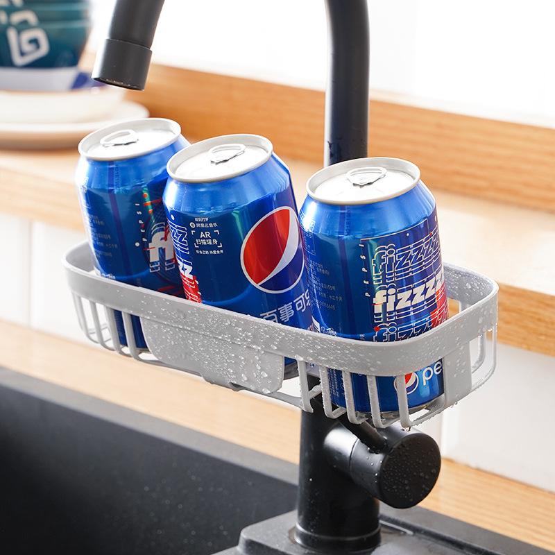 水龙头置物架厨房创意水槽沥水架免打孔洗碗抹布海绵刷水池收纳架