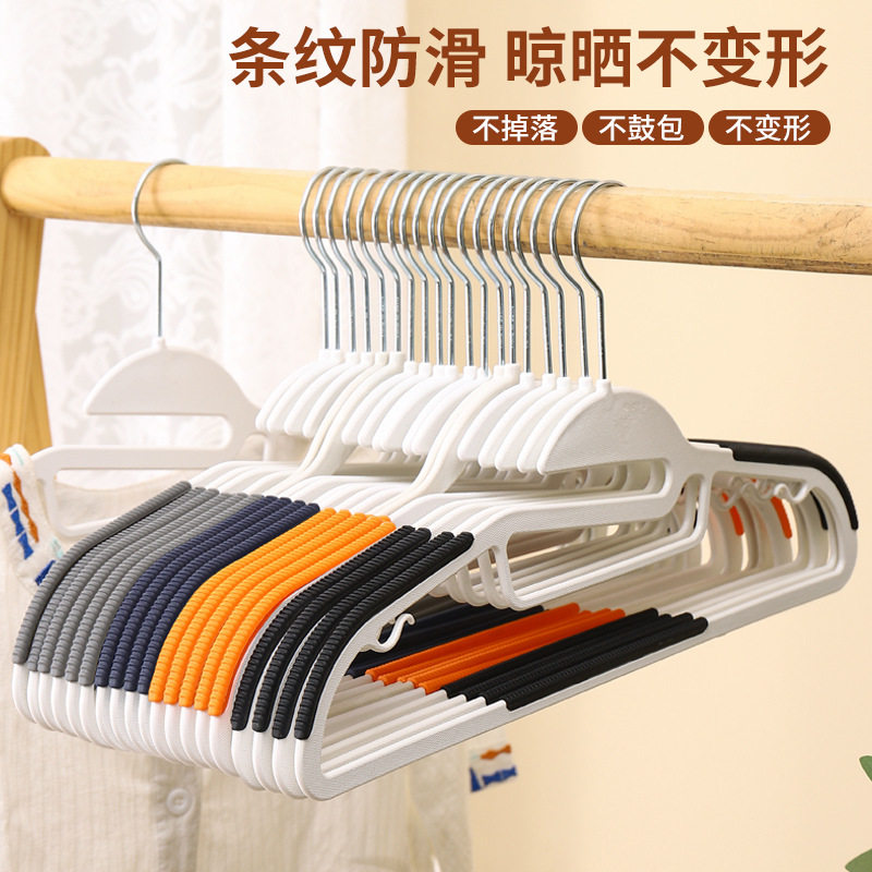 撞色防滑无痕衣架家用防肩角衣撑干湿两用衣挂晾凉挂晒衣服架子