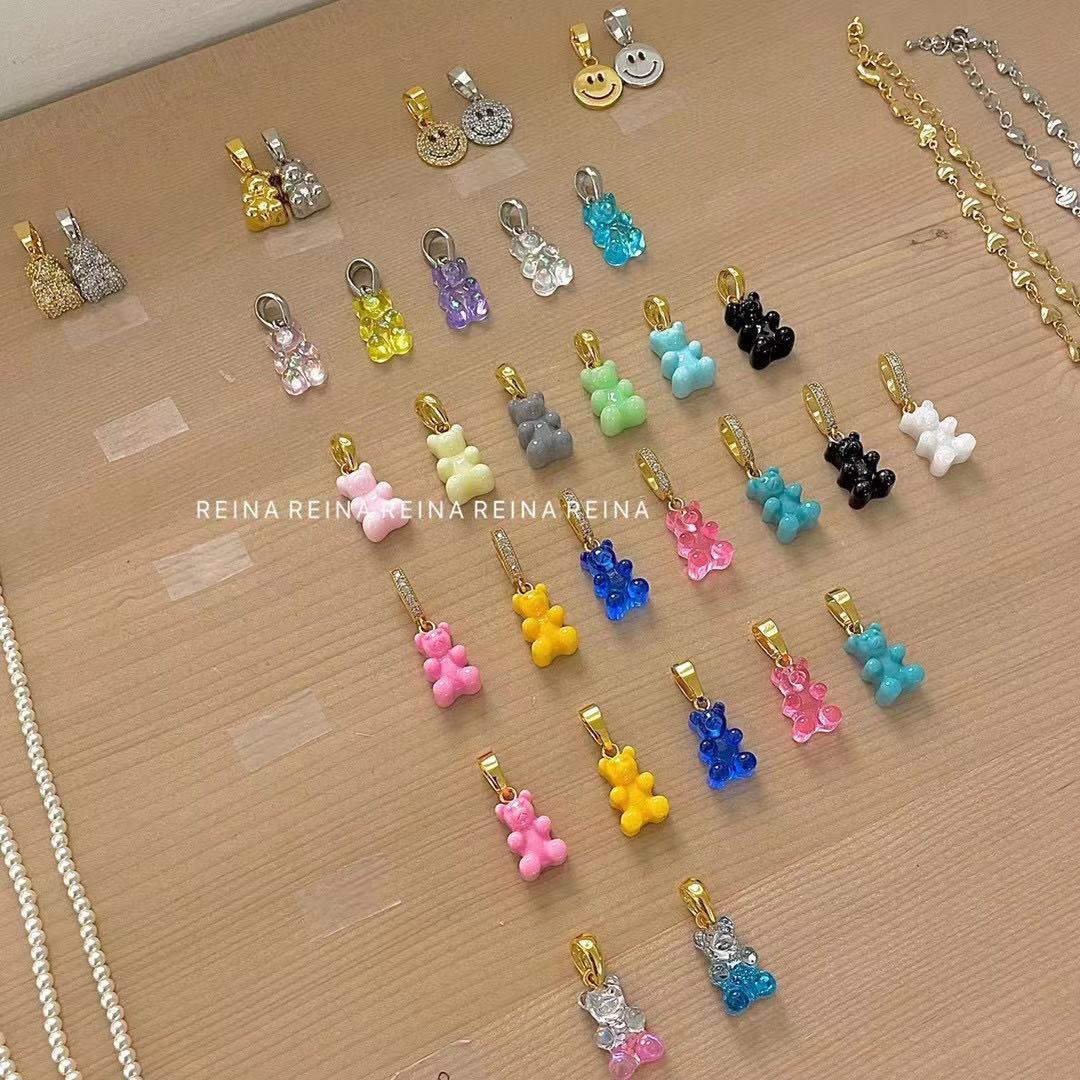 韩国软糖小熊吊坠项链权志龙同款