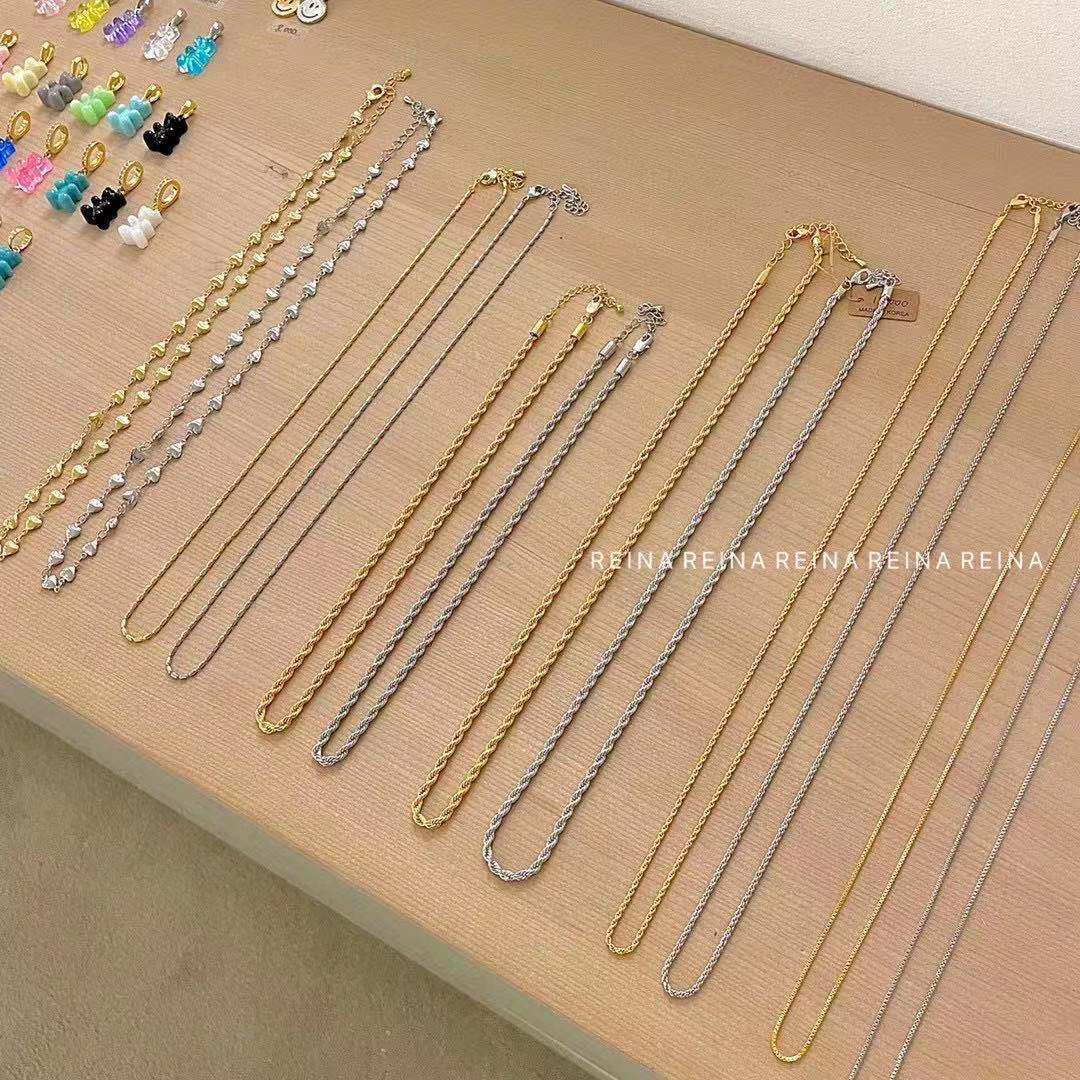 韩国东大门reina极简麻花diy链条可搭配小熊项链可爱ins颈链