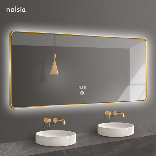 轻奢带壁挂式除雾洗手智能浴室镜