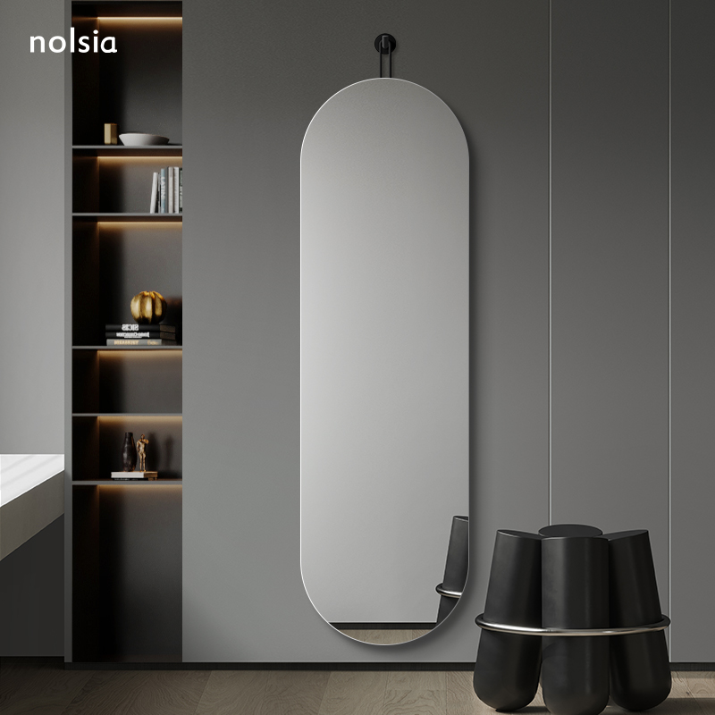 家用挂钩式穿衣镜网红异形入户试衣镜ins风全身镜玄关吊镜子挂墙