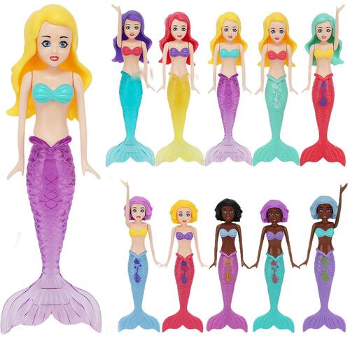 4/3 PCS 1 bag Mermaid Water Play Toys Different Style for Sw