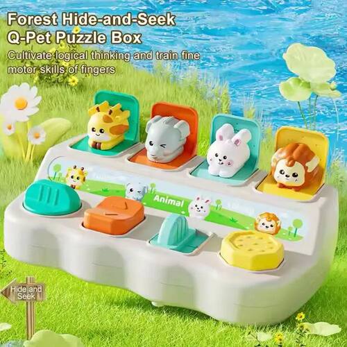 Montessori Pop up Animal Toys and Learning Boxes - Enhance L