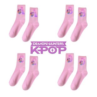 Kpop Demon Hunters Mid-Calf Socks for Girls Warm Winter Outd