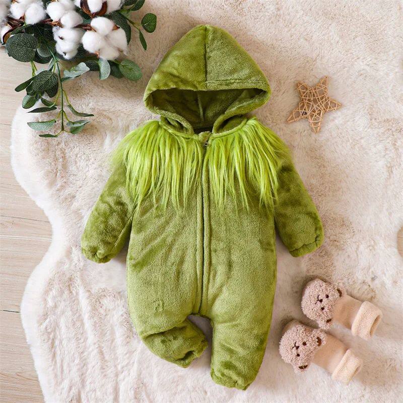 Infant Baby Girl Boy Christmas Outfits Long Sleeve Jumpsuit