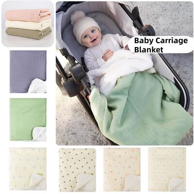 70x100cm Baby Stroller Blanket Lambwool Winter Soft Warm Pur