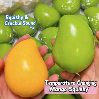 New Handmade Crispy Mango Squishy Stress Ball Crunchy Squeez