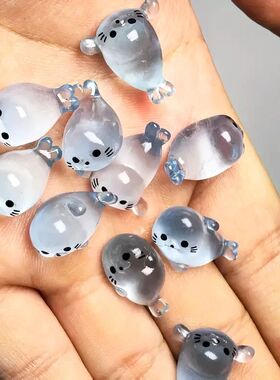 10/20 Pcs Glow in The Dark Mini Seal Figurines, Resin Sea An