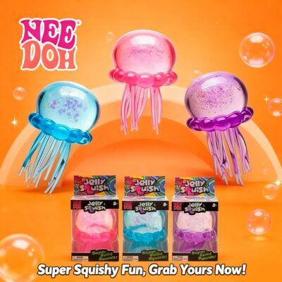 Schylling NeeDoh Fuzz Ball Jellyfish Squishy Blind Box Soft