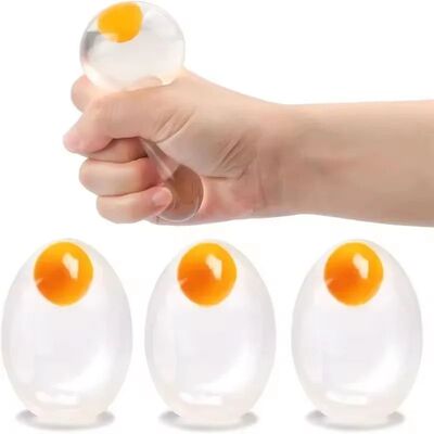 Transparent Simulation Egg Squishy Toys Stress Relief Balls