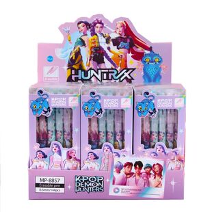 6PCSCute Kawaii Erasable Pens - Anime Character Resin Fricti