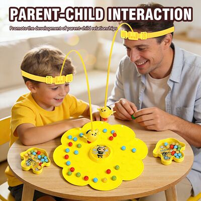 1 set of cute bee-shaped board game toys, fun interactive ga