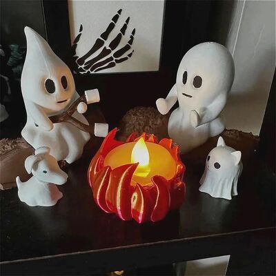 1 Set Halloween Ghost Campfire Decor Spooky Outdoor Party Ha