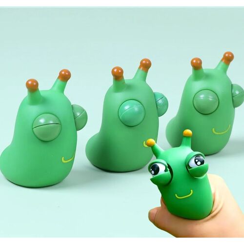 1/3 PCS Novelty Green Worm Squeeze Toys Eye Fidget Sensory S