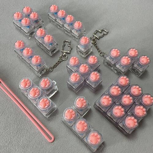 Round Cap Decompression Silicone Cat Claw Key Cartoon Patter