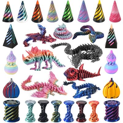 3D Printing Pyramid Dragon Fidget Toys Cone Passthrough Scul